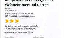 Doppelzimmer mit eigenem Wohnzimmer & Garten (3*** Sterne)