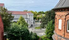 Dachterrasse zur Nuzung für alle Gäste mit Blick auf das Theater