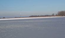 Landschaft- zugefrorener Bodden