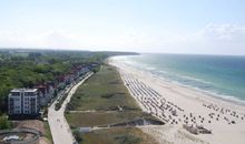 Blick auf den Strand vor der Haustür