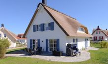 Strandbank - Blick auf das wunderschöne Ferienhaus mit 2 Terrassen