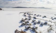 unsere Bucht in Eis und Schnee