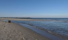 Die Seebrücke im Blick, dazwischen eine Sandbank!