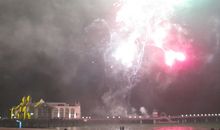 Sylvester-Feuerwerk auf der Seebrücke Sellin