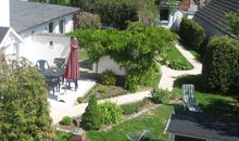 Garten vom Balkon ferienwohnung Ummanz