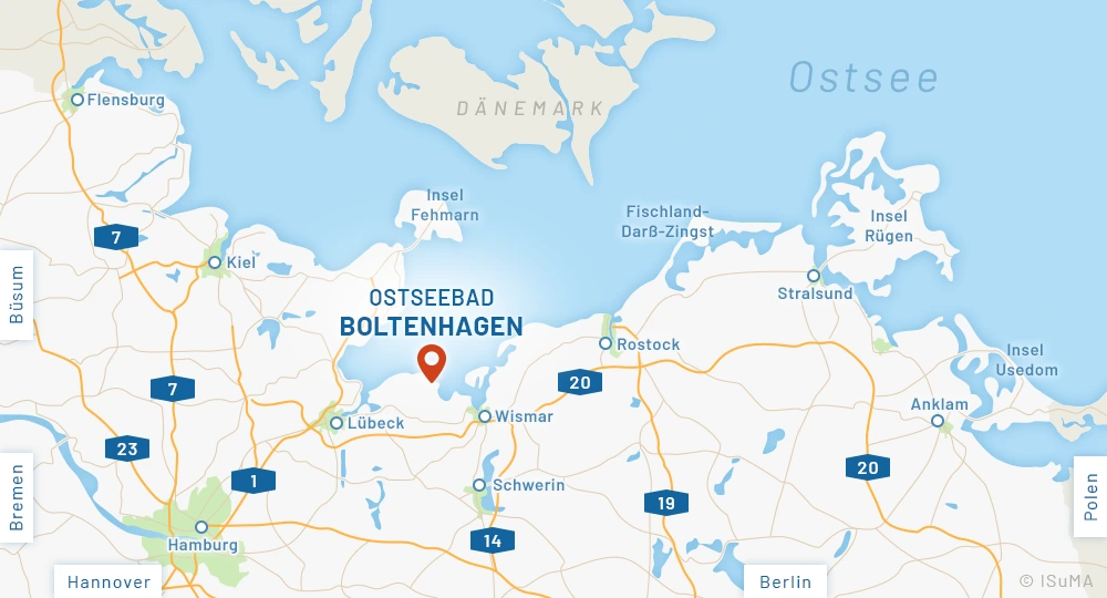 Anfahrtskarte Ostseebad Boltenhagen