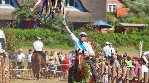 Das Tonnenabschlagen in vollem Gange