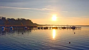 Abendstimmung im Hafen auf der Insel Rügen