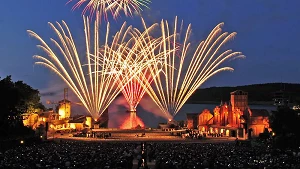 Feuerwerk am Ende der Vorstellung