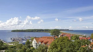 Blick auf Haff und Ostsee