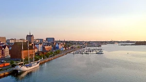 Ausblick auf den Stadthafen