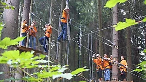 Teamspirit im Kletterwald