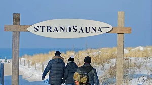 Strandsauna zum Warnemünder Wintervergnügen