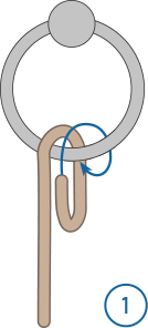 1 ½ Rundtörn mit 2 halben Schlägen